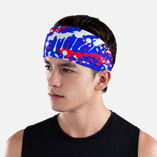 Splatter Blue Power Rush Headband