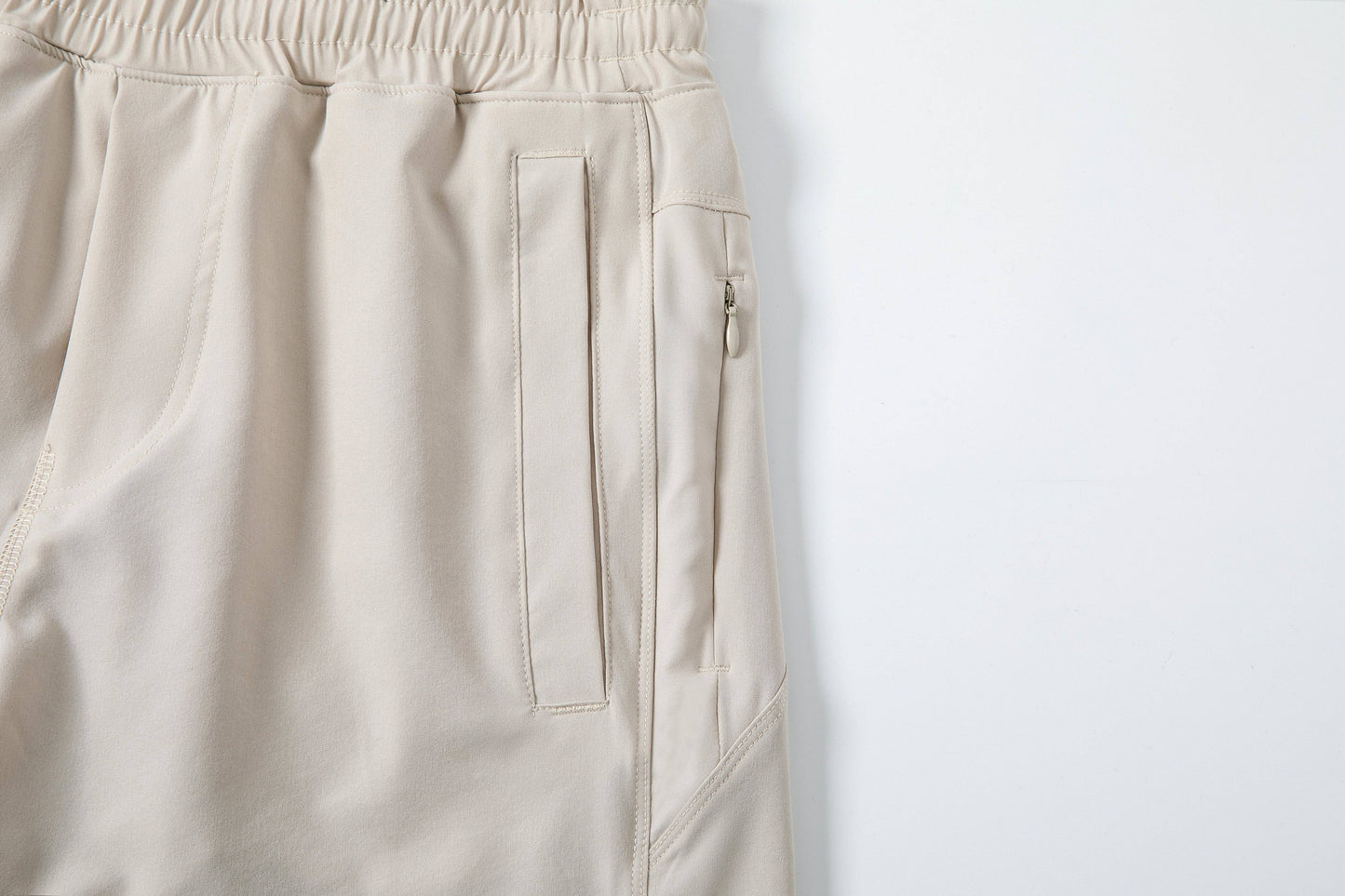 Stone Khaki Freeballers - Sport Shorts: 8" Inseam / Built-in Liner / X-Large