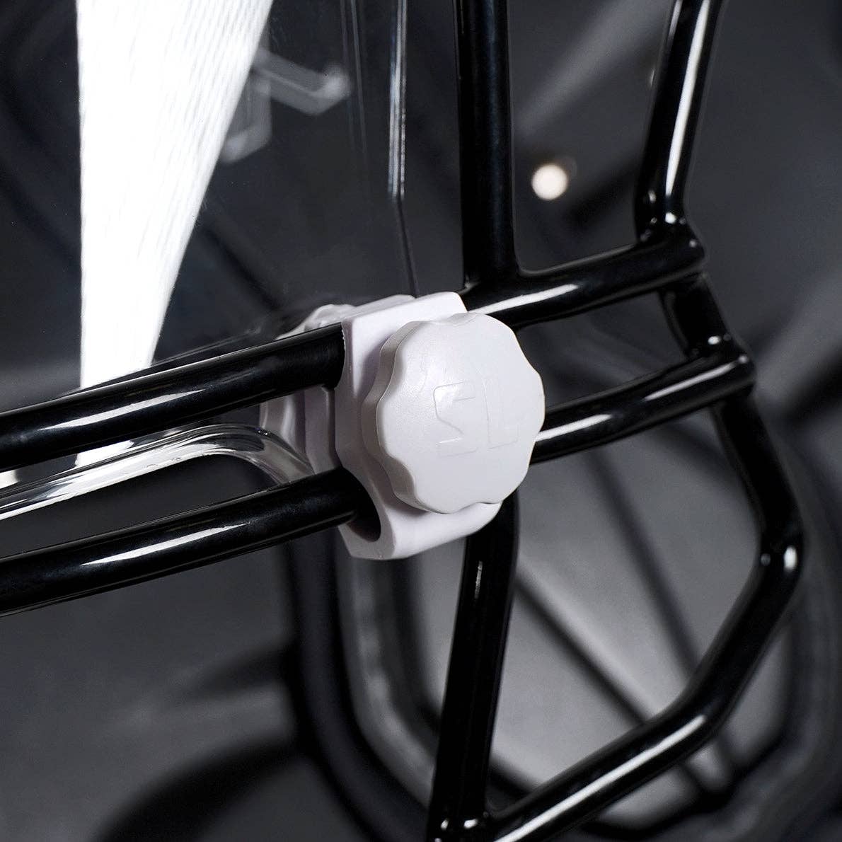 White Football Helmet Visor Quick Clips