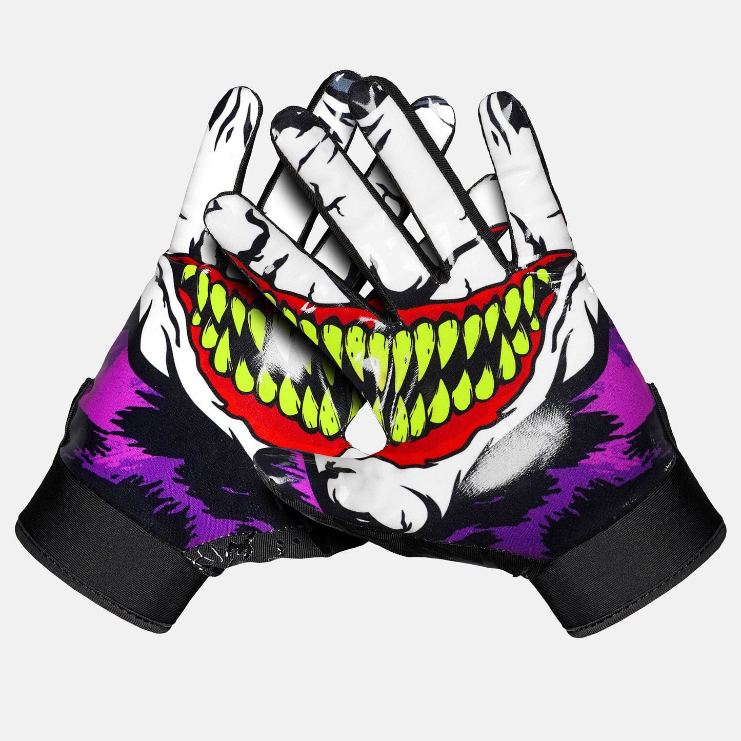 Green Grin Sticky Football Receiver Gloves
