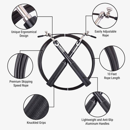 Jump Rope for Weight Loss & Workout: Black