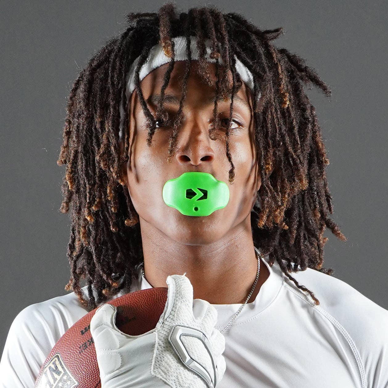 Hue Hot Green Football Mouthguard: Hot Green / Kids