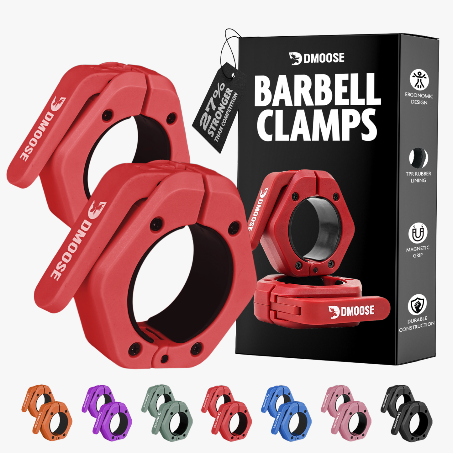 Barbell Clamps: Black / Non Magnetic