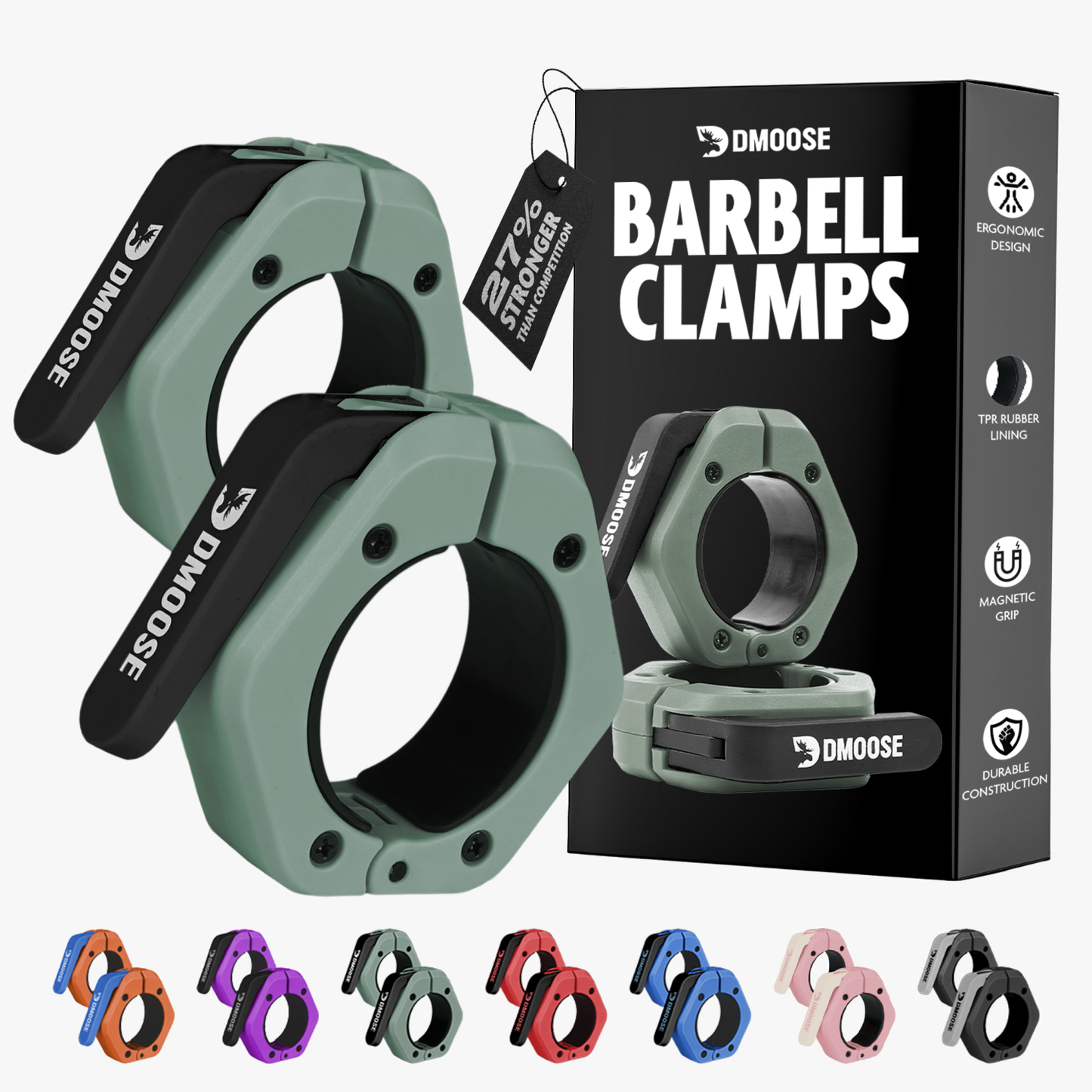 Barbell Clamps: Blue / Non Magnetic