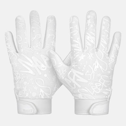 Basic White Sticky Football Receiver Gloves