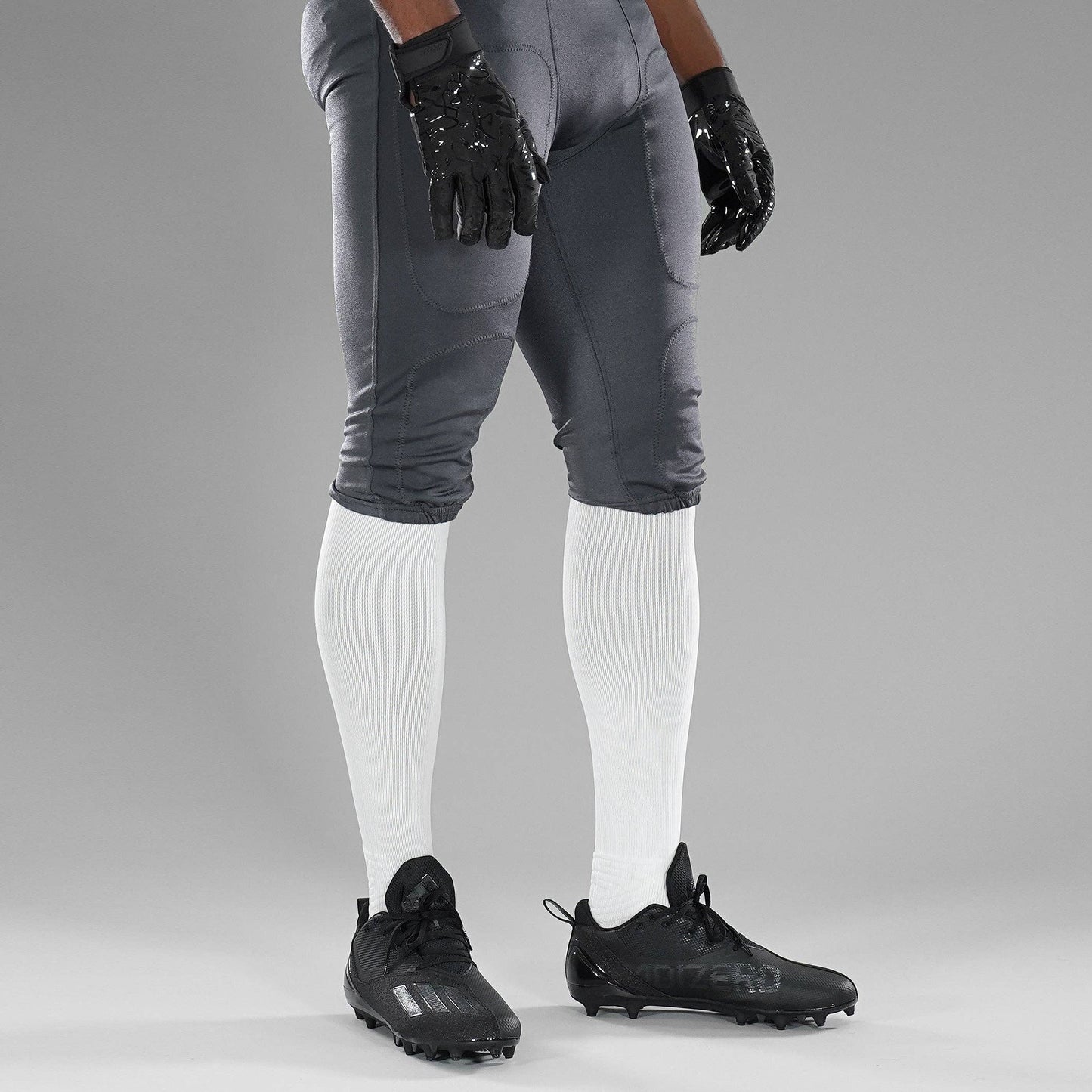Basic White Football Football Knee-High Socks