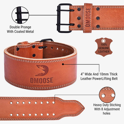Powerlifting Belt for Weightlifting: Black/Red - Buckle Belt (Suede Leather) / M