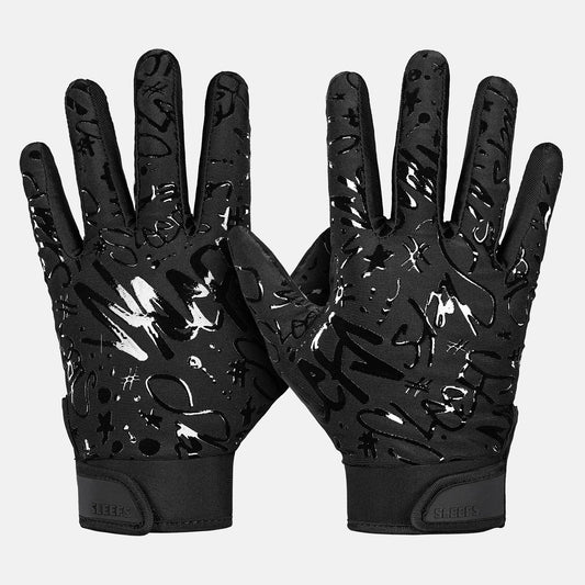 Basic Black Sticky Football Receiver Gloves