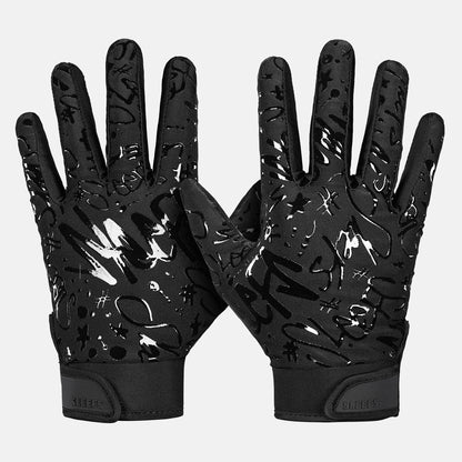 Green Grin Sticky Football Receiver Gloves