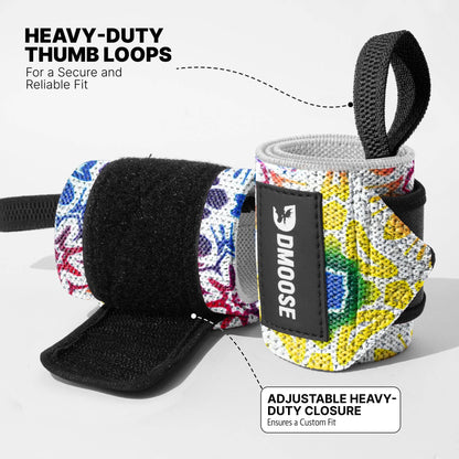 Wrist Wraps: Black Stripes / 18"