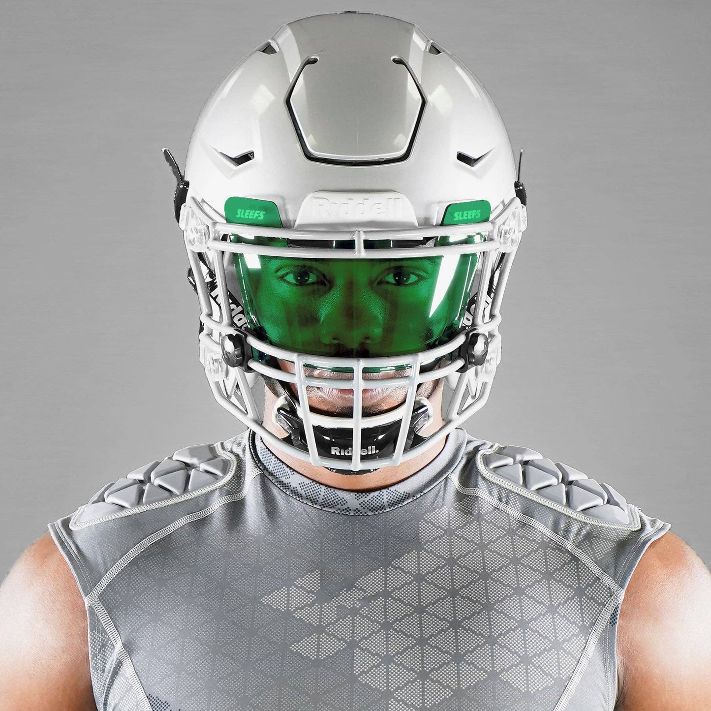 Hue Green Helmet Eye-Shield Visor