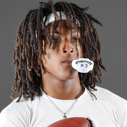 God First White Football Mouthguard