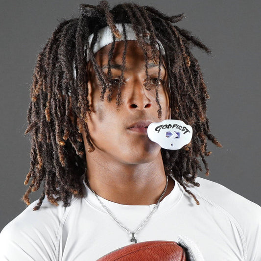 God First White Football Mouthguard