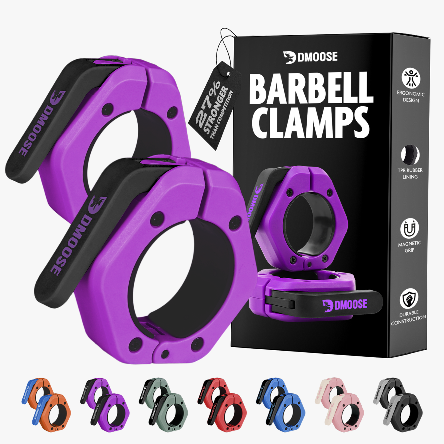 Barbell Clamps: Blue / Non Magnetic