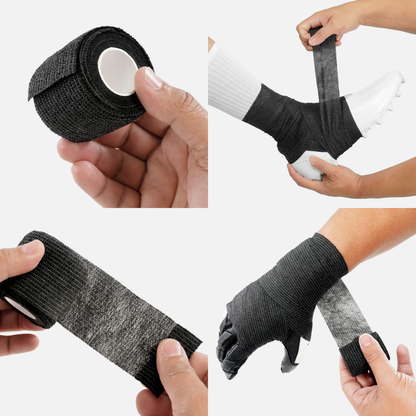 3 Black Athletic Tape Bundle