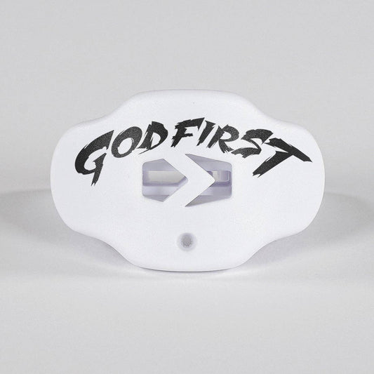 God First White Football Mouthguard