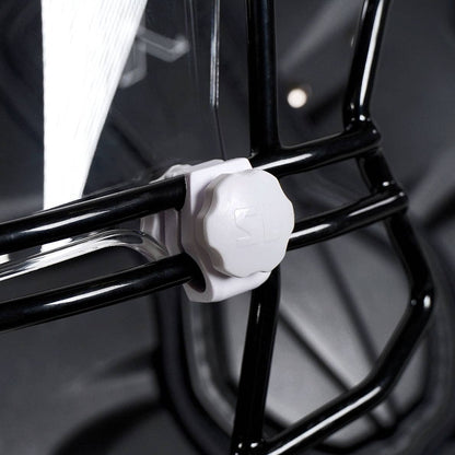 White Football Helmet Visor Quick Clips