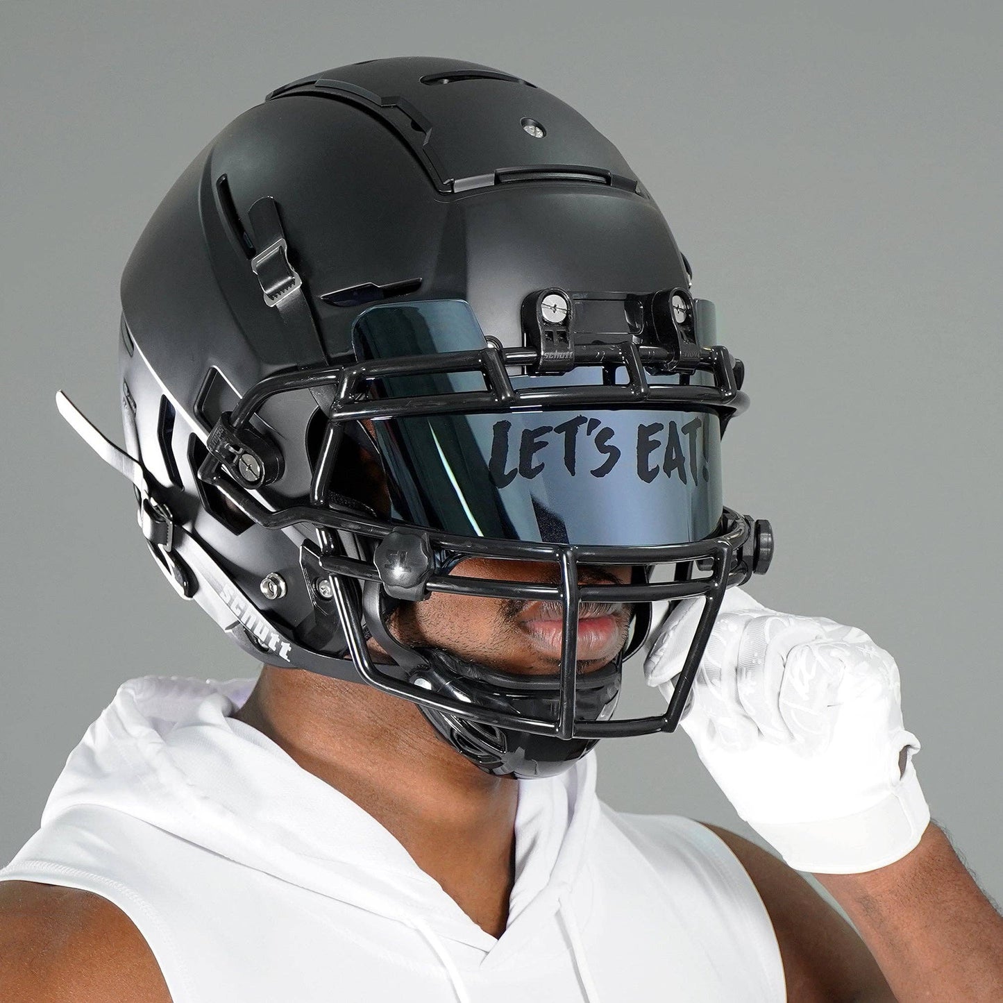 Let's Eat Silver Moonstone Helmet Eye-Shield Visor