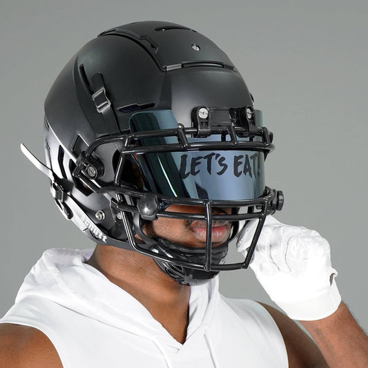 Let's Eat Silver Moonstone Helmet Eye-Shield Visor