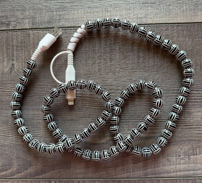 Sports Ball Phone Cord with Lightening and USB-C