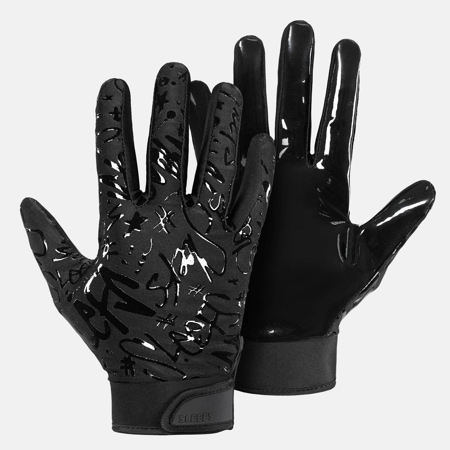 Basic Black Sticky Football Receiver Gloves