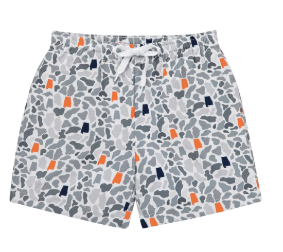 AL Camo (Orange/Navy) Swim (Stretch): XX-Large