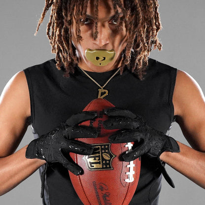 Basic Black Sticky Football Receiver Gloves