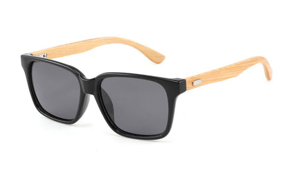 Real Bamboo and Rosewood Polarized Sunglasses - Assorted