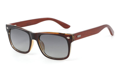 Real Bamboo and Rosewood Polarized Sunglasses - Assorted