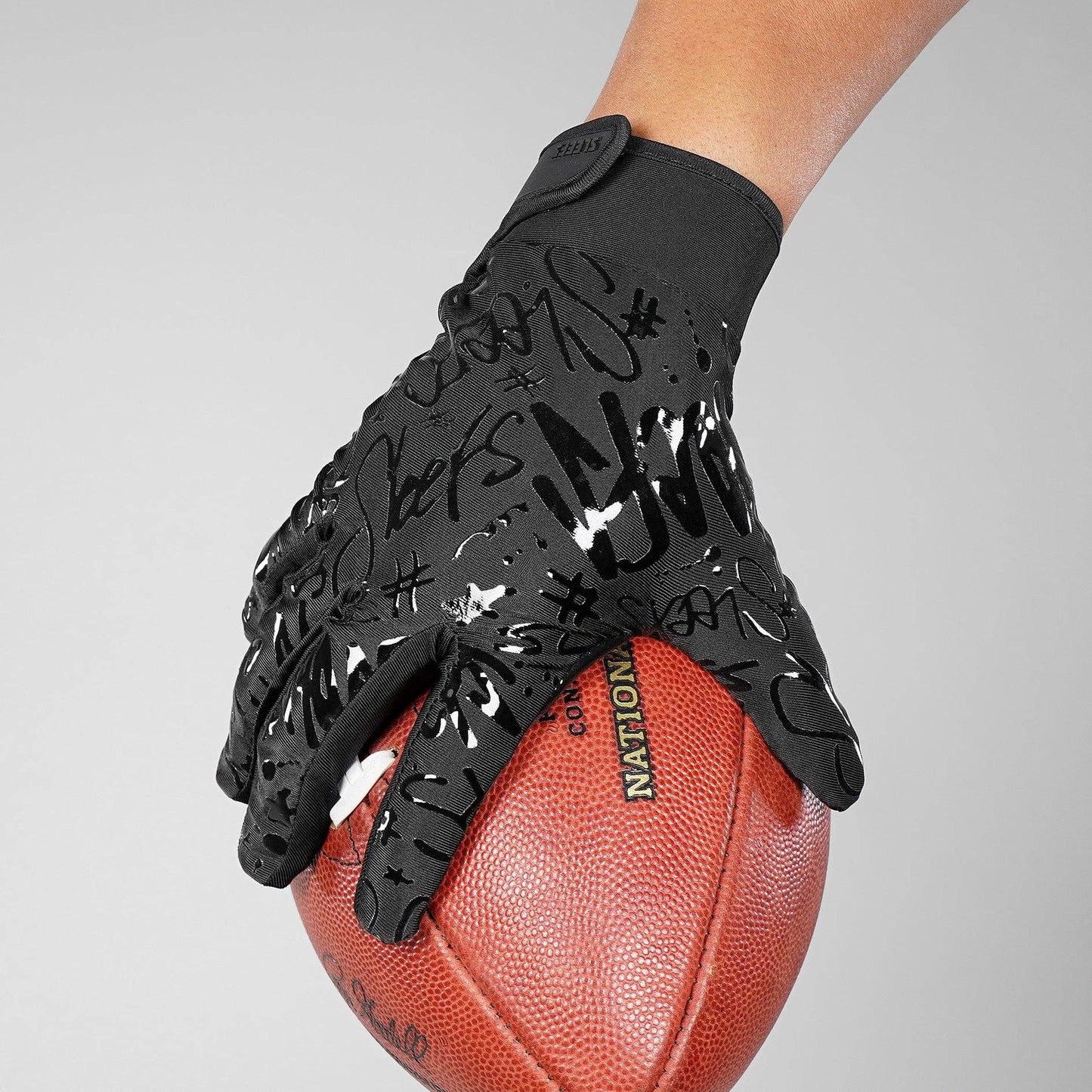 Basic Black Sticky Football Receiver Gloves