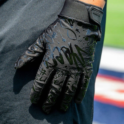 Basic Black Sticky Football Receiver Gloves