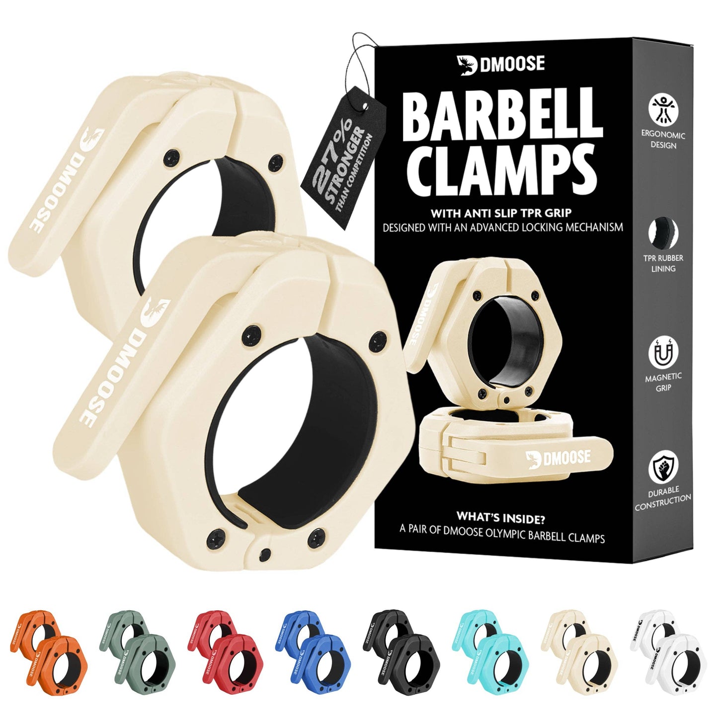 Barbell Clamps: Blue / Non Magnetic