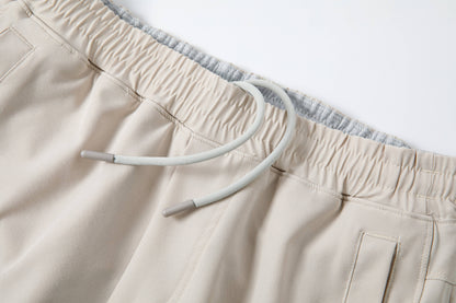 Stone Khaki Freeballers - Sport Shorts: 8" Inseam / Built-in Liner / XXX-Large