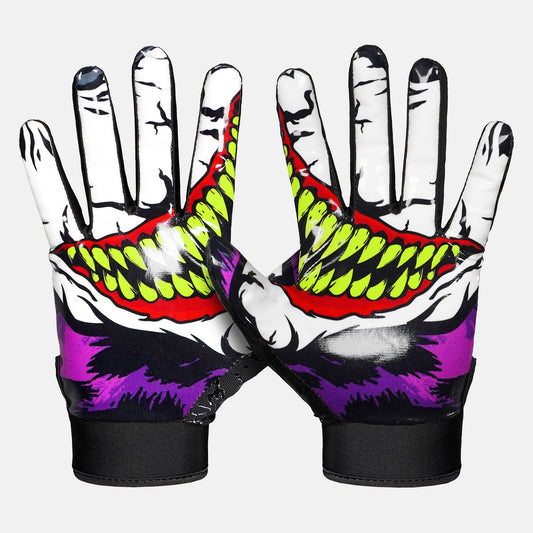 Green Grin Sticky Football Receiver Gloves