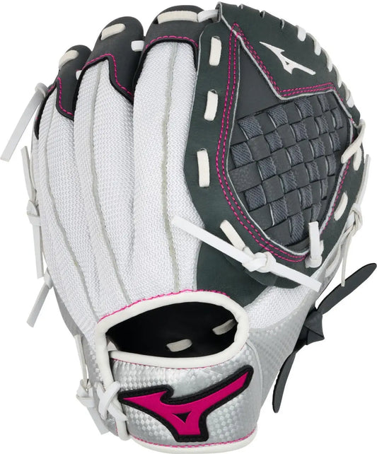 Mizuno Fastpitch Prospect Finch Series Youth Utility Glove 10" - White-Gray