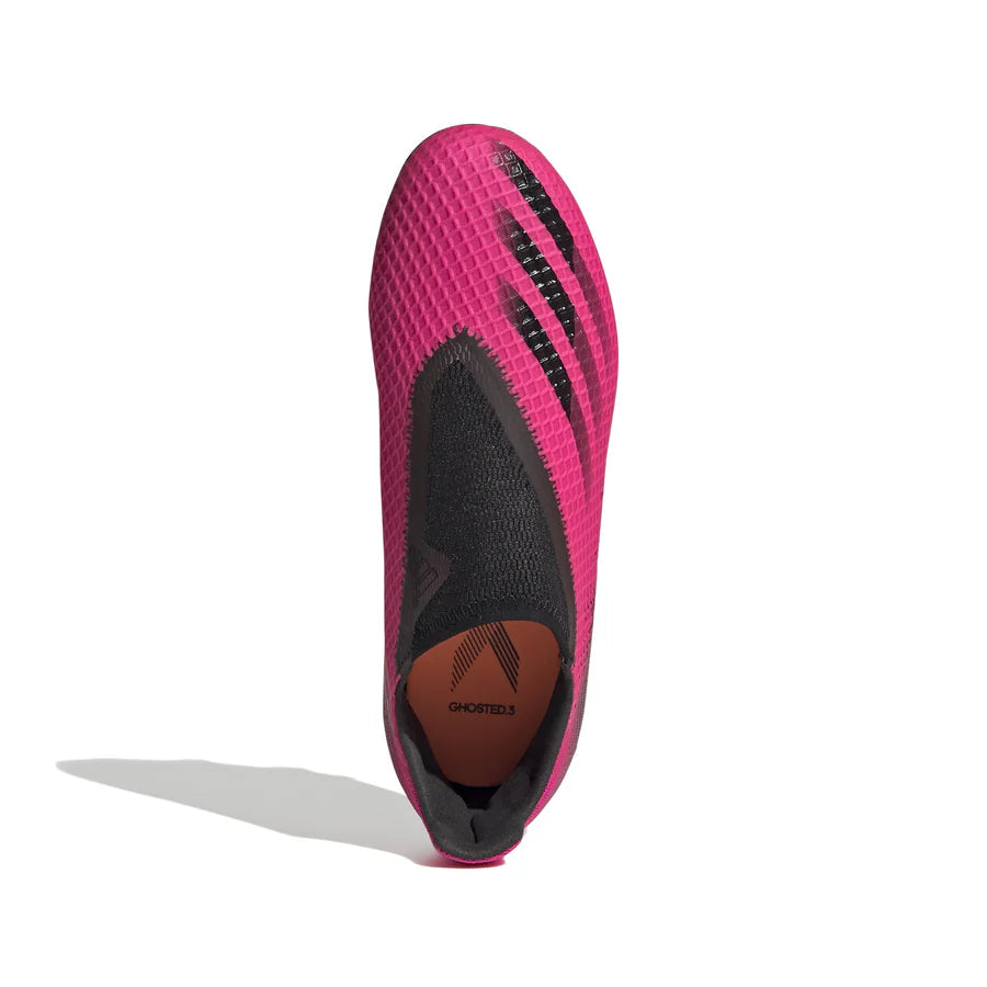 Adidas X Ghosted.3 Kids - Pink Laceless
