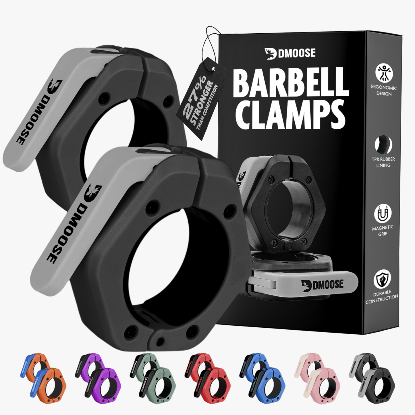 Barbell Clamps: Black / Non Magnetic