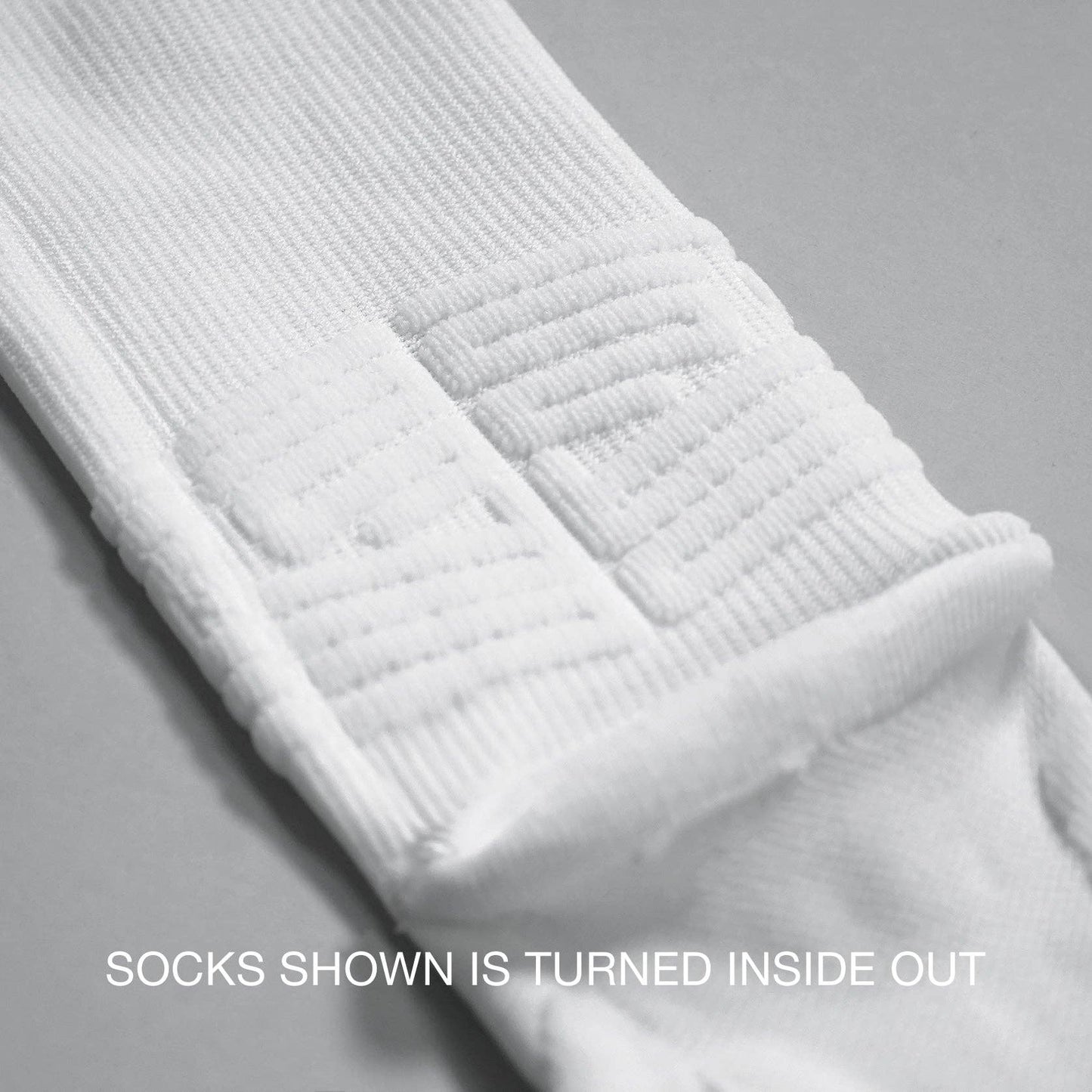 Basic White Football Inside Padded Long Socks