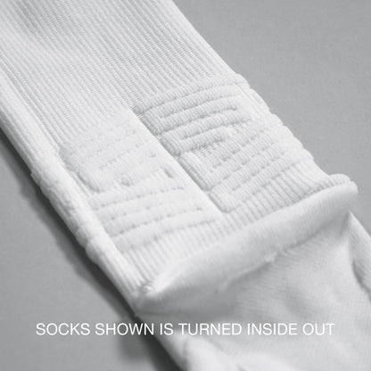 Basic White Football Inside Padded Long Socks