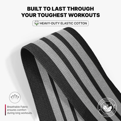 Knee Wraps for Weightlifting: Black (pair)