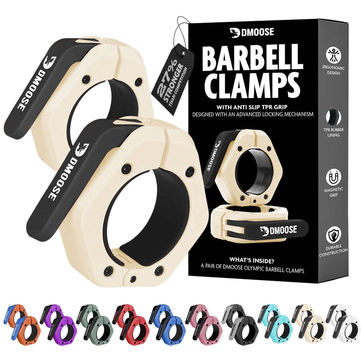 Barbell Clamps: Blue / Non Magnetic