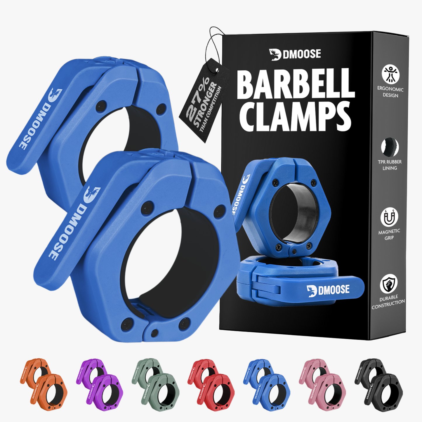 Barbell Clamps: Red / Non Magnetic
