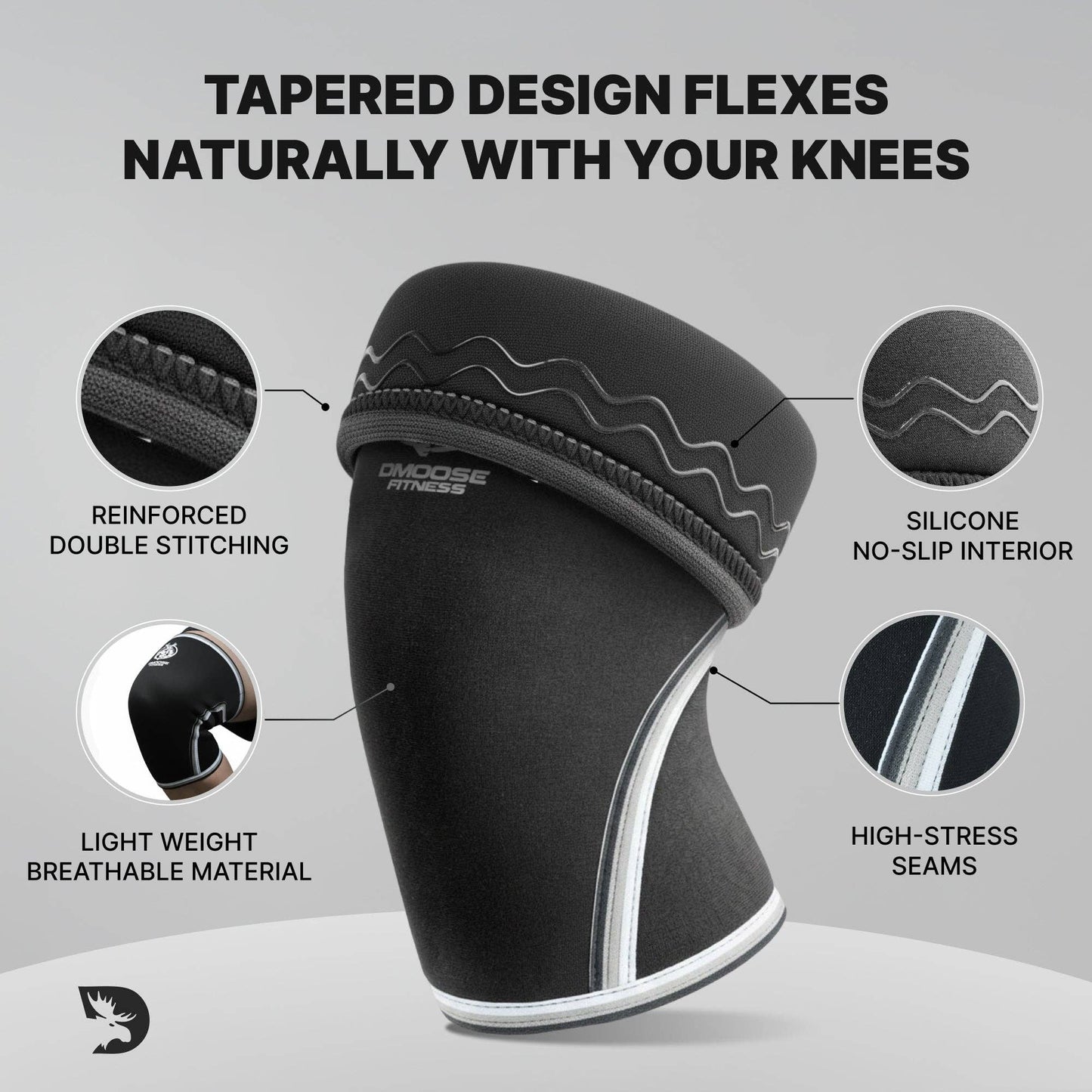 Knee Sleeves: Black / M
