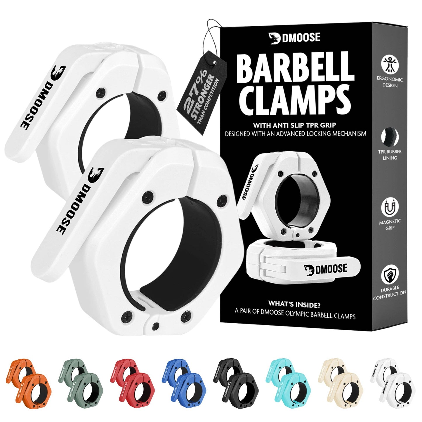 Barbell Clamps: Red / Non Magnetic