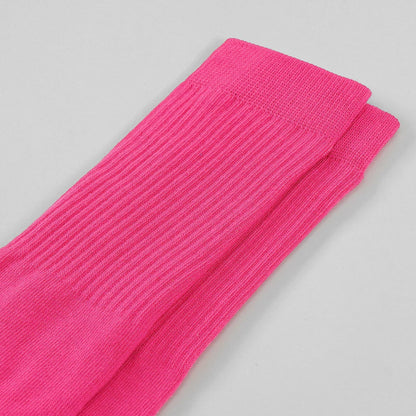 Hue Pink Crew Socks