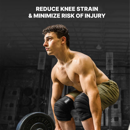 Knee Wraps for Weightlifting: Black (pair)