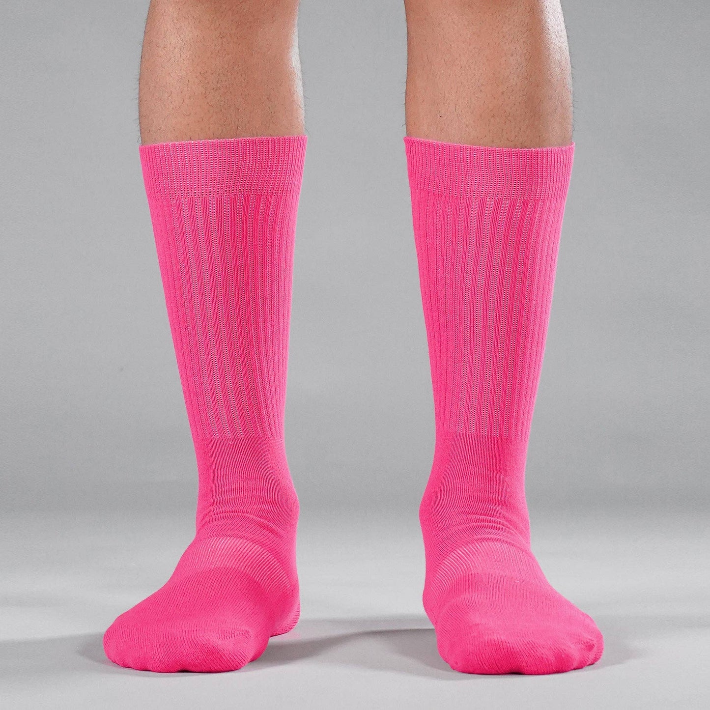 Hue Pink Crew Socks