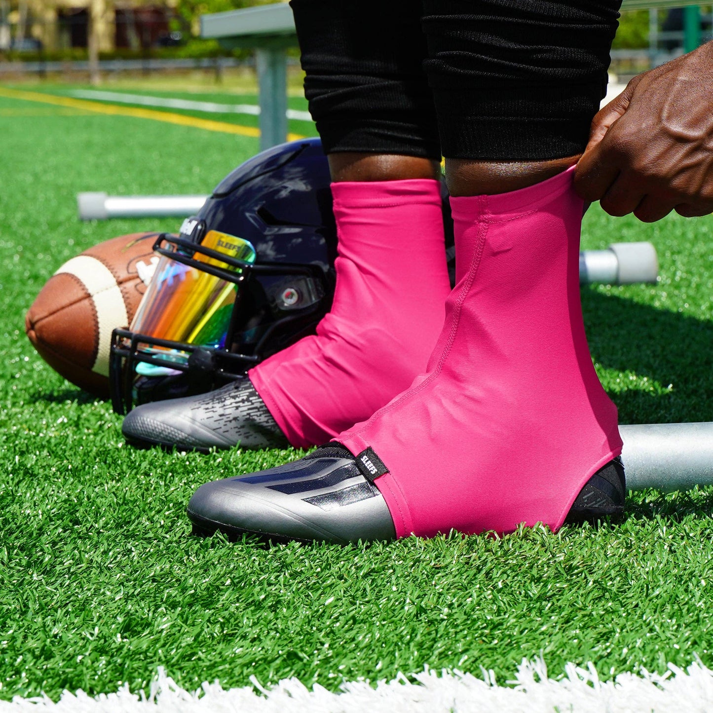 Hue Pink Spats / Cleat Covers
