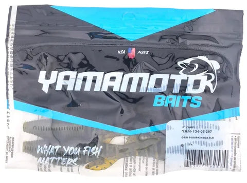 4" YAMAMOTO ZAKO BAIT GREEN PUMPKIN W/BLK FLAKE 6PK