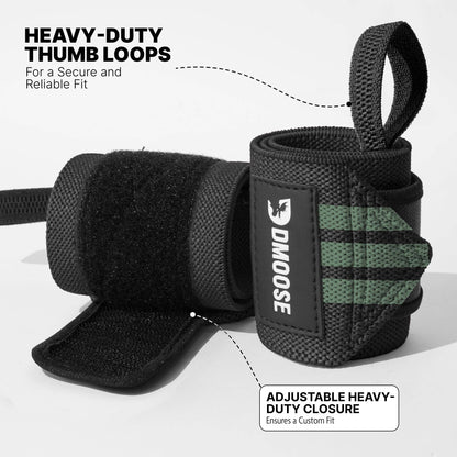 Wrist Wraps: Black Stripes / 18"